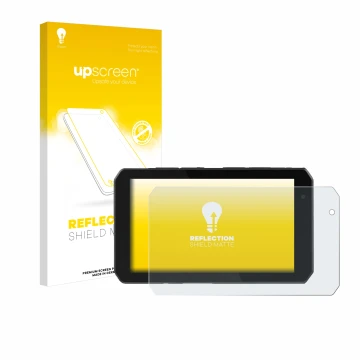 Parte frontale di una confezione del prodotto con il logo del marchio upscreen. Accanto è raffigurato il dispositivo Chigee AI