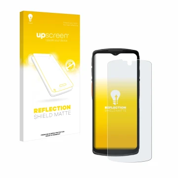 Parte frontale di una confezione del prodotto con il logo del marchio upscreen. Accanto è raffigurato il dispositivo Urovo DT6