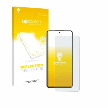 Parte frontale di una confezione del prodotto con il logo del marchio upscreen. Accanto è raffigurato il dispositivo OnePlus N