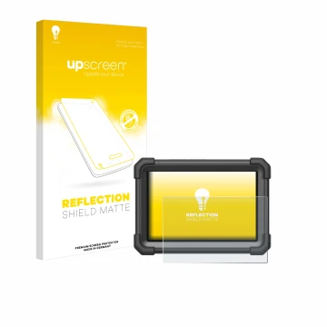 Parte frontale di una confezione del prodotto con il logo del marchio upscreen. Accanto è raffigurato il dispositivo Launch X-