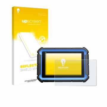 Parte frontale di una confezione del prodotto con il logo del marchio upscreen. Accanto è raffigurato il dispositivo Topdon Ar