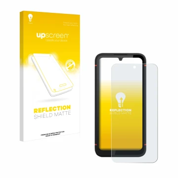 Parte frontale di una confezione del prodotto con il logo del marchio upscreen. Accanto è raffigurato il dispositivo Gigaset G