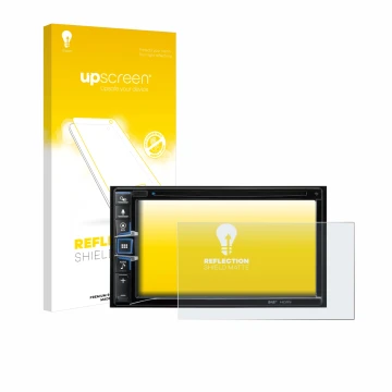 Parte frontale di una confezione del prodotto con il logo del marchio upscreen. Accanto è raffigurato il dispositivo Alpine IN