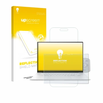 Parte frontale di una confezione del prodotto con il logo del marchio upscreen. Accanto è raffigurato il dispositivo ASUS ZenB