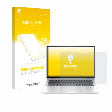 Parte frontale di una confezione del prodotto con il logo del marchio upscreen. Accanto è raffigurato il dispositivo HP EliteB