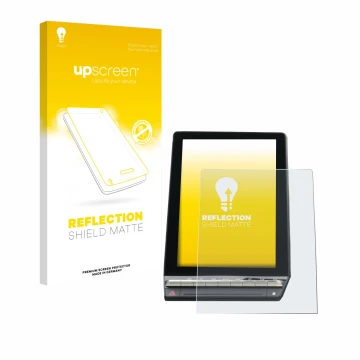 Parte frontale di una confezione del prodotto con il logo del marchio upscreen. Accanto è raffigurato il dispositivo Renault C
