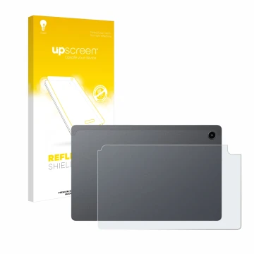 Parte frontale di una confezione del prodotto con il logo del marchio upscreen. Accanto è raffigurato il dispositivo Alldocube