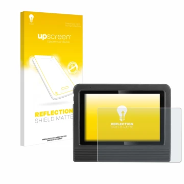 Parte frontale di una confezione del prodotto con il logo del marchio upscreen. Accanto è raffigurato il dispositivo Launch X-