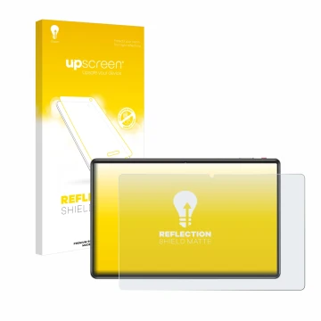 Parte frontale di una confezione del prodotto con il logo del marchio upscreen. Accanto è raffigurato il dispositivo Facetel Q