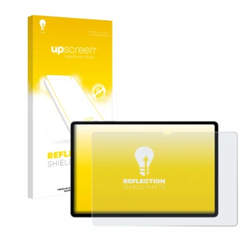 Parte frontale di una confezione del prodotto con il logo del marchio upscreen. Accanto è raffigurato il dispositivo Samsung G