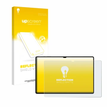 Parte frontale di una confezione del prodotto con il logo del marchio upscreen. Accanto è raffigurato il dispositivo Samsung G