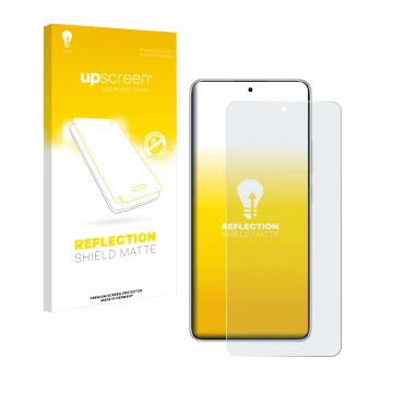 Parte frontale di una confezione del prodotto con il logo del marchio upscreen. Accanto è raffigurato il dispositivo Xiaomi Re