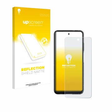 Parte frontale di una confezione del prodotto con il logo del marchio upscreen. Accanto è raffigurato il dispositivo HMD Fusio