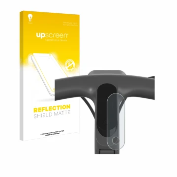 Parte frontale di una confezione del prodotto con il logo del marchio upscreen. Accanto è raffigurato il dispositivo Egret Ey 