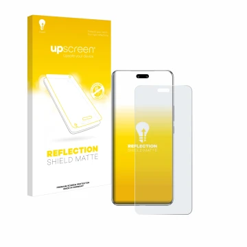 Parte frontale di una confezione del prodotto con il logo del marchio upscreen. Accanto è raffigurato il dispositivo Huawei No