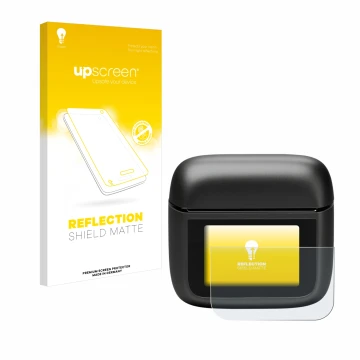 Parte frontale di una confezione del prodotto con il logo del marchio upscreen. Accanto è raffigurato il dispositivo JBL Tour 