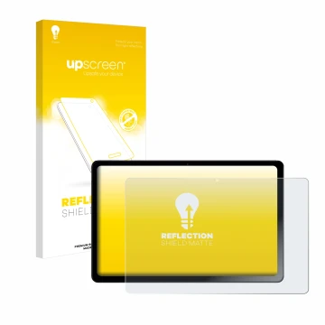 Parte frontale di una confezione del prodotto con il logo del marchio upscreen. Accanto è raffigurato il dispositivo HMD T21 c