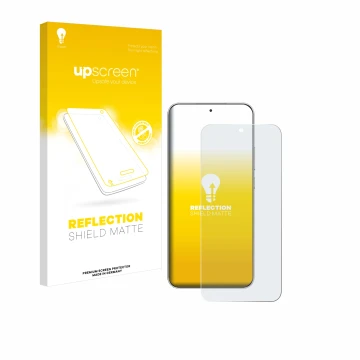 Parte frontale di una confezione del prodotto con il logo del marchio upscreen. Accanto è raffigurato il dispositivo Honor Mag