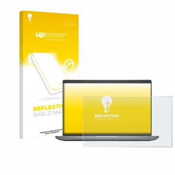 Parte frontale di una confezione del prodotto con il logo del marchio upscreen. Accanto è raffigurato il dispositivo Dell Prec