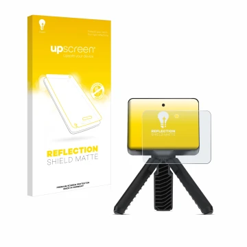 Parte frontale di una confezione del prodotto con il logo del marchio upscreen. Accanto è raffigurato il dispositivo Garmin Ap