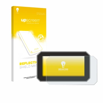 Parte frontale di una confezione del prodotto con il logo del marchio upscreen. Accanto è raffigurato il dispositivo Suzuki V-