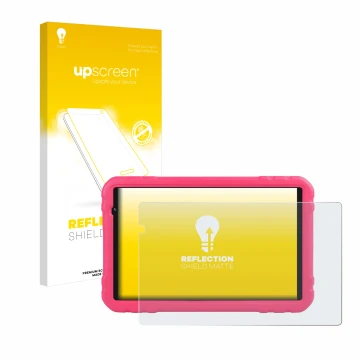 Parte frontale di una confezione del prodotto con il logo del marchio upscreen. Accanto è raffigurato il dispositivo Juedur R5