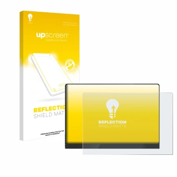 Parte frontale di una confezione del prodotto con il logo del marchio upscreen. Accanto è raffigurato il dispositivo Uperfect 