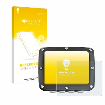 Parte frontale di una confezione del prodotto con il logo del marchio upscreen. Accanto è raffigurato il dispositivo Ratio iX3