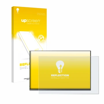 Parte frontale di una confezione del prodotto con il logo del marchio upscreen. Accanto è raffigurato il dispositivo Uperfect 