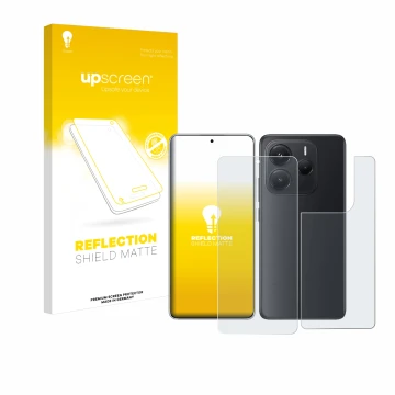 Parte frontale di una confezione del prodotto con il logo del marchio upscreen. Accanto è raffigurato il dispositivo Xiaomi Re