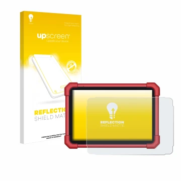 Parte frontale di una confezione del prodotto con il logo del marchio upscreen. Accanto è raffigurato il dispositivo Launch X-