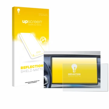 Parte frontale di una confezione del prodotto con il logo del marchio upscreen. Accanto è raffigurato il dispositivo BYD Atto 
