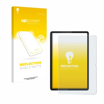 Parte frontale di una confezione del prodotto con il logo del marchio upscreen. Accanto è raffigurato il dispositivo Lenovo Ta