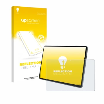 Parte frontale di una confezione del prodotto con il logo del marchio upscreen. Accanto è raffigurato il dispositivo Terra Pad