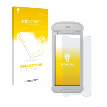 Parte frontale di una confezione del prodotto con il logo del marchio upscreen. Accanto è raffigurato il dispositivo Dojo Pock