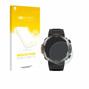 Parte frontale di una confezione del prodotto con il logo del marchio upscreen. Accanto è raffigurato il dispositivo Blackview
