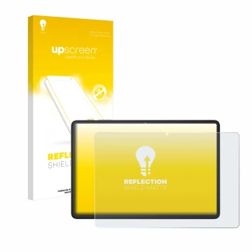 Parte frontale di una confezione del prodotto con il logo del marchio upscreen. Accanto è raffigurato il dispositivo Blackview