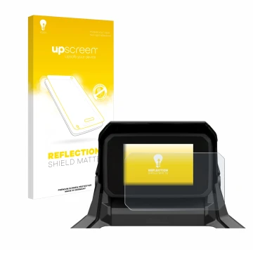 Parte frontale di una confezione del prodotto con il logo del marchio upscreen. Accanto è raffigurato il dispositivo Honda X-A