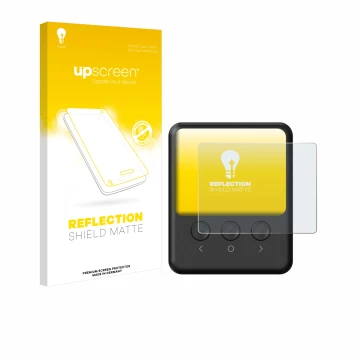 Parte frontale di una confezione del prodotto con il logo del marchio upscreen. Accanto è raffigurato il dispositivo ISDT 608P