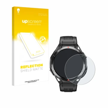 Parte frontale di una confezione del prodotto con il logo del marchio upscreen. Accanto è raffigurato il dispositivo Oukitel B