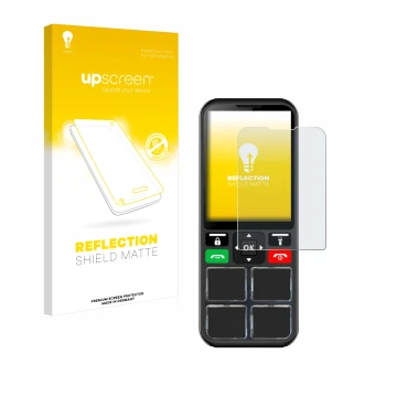 Parte frontale di una confezione del prodotto con il logo del marchio upscreen. Accanto è raffigurato il dispositivo Geemarc C