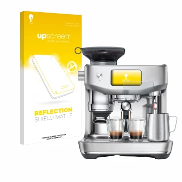 Parte frontale di una confezione del prodotto con il logo del marchio upscreen. Accanto è raffigurato il dispositivo Sage the 