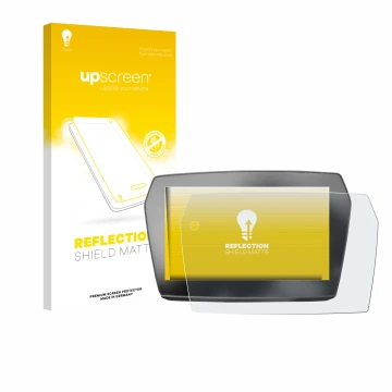 Parte frontale di una confezione del prodotto con il logo del marchio upscreen. Accanto è raffigurato il dispositivo Voge 525D