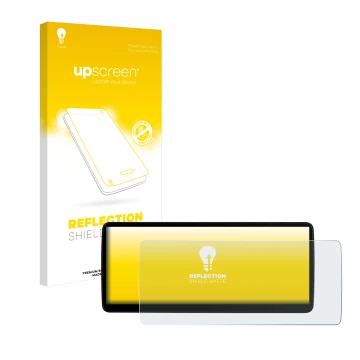 Parte frontale di una confezione del prodotto con il logo del marchio upscreen. Accanto è raffigurato il dispositivo Xtrons QL