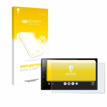 Parte frontale di una confezione del prodotto con il logo del marchio upscreen. Accanto è raffigurato il dispositivo Pioneer S