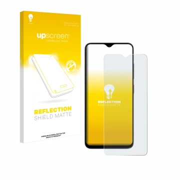 Parte frontale di una confezione del prodotto con il logo del marchio upscreen. Accanto è raffigurato il dispositivo ZTE Blade