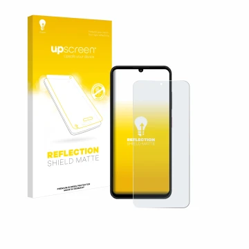 Parte frontale di una confezione del prodotto con il logo del marchio upscreen. Accanto è raffigurato il dispositivo ZTE Blade