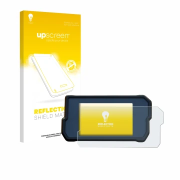 Parte frontale di una confezione del prodotto con il logo del marchio upscreen. Accanto è raffigurato il dispositivo KTM RC125