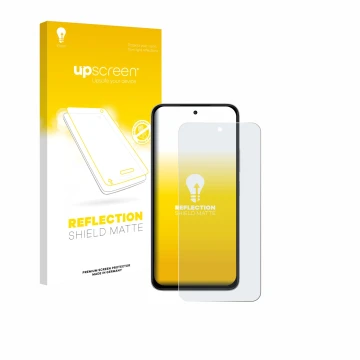 Parte frontale di una confezione del prodotto con il logo del marchio upscreen. Accanto è raffigurato il dispositivo Xiaomi Po