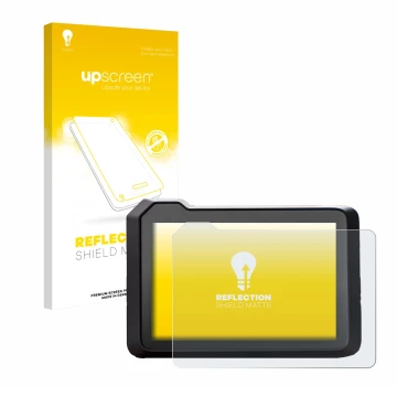 Parte frontale di una confezione del prodotto con il logo del marchio upscreen. Accanto è raffigurato il dispositivo KTM 1390 